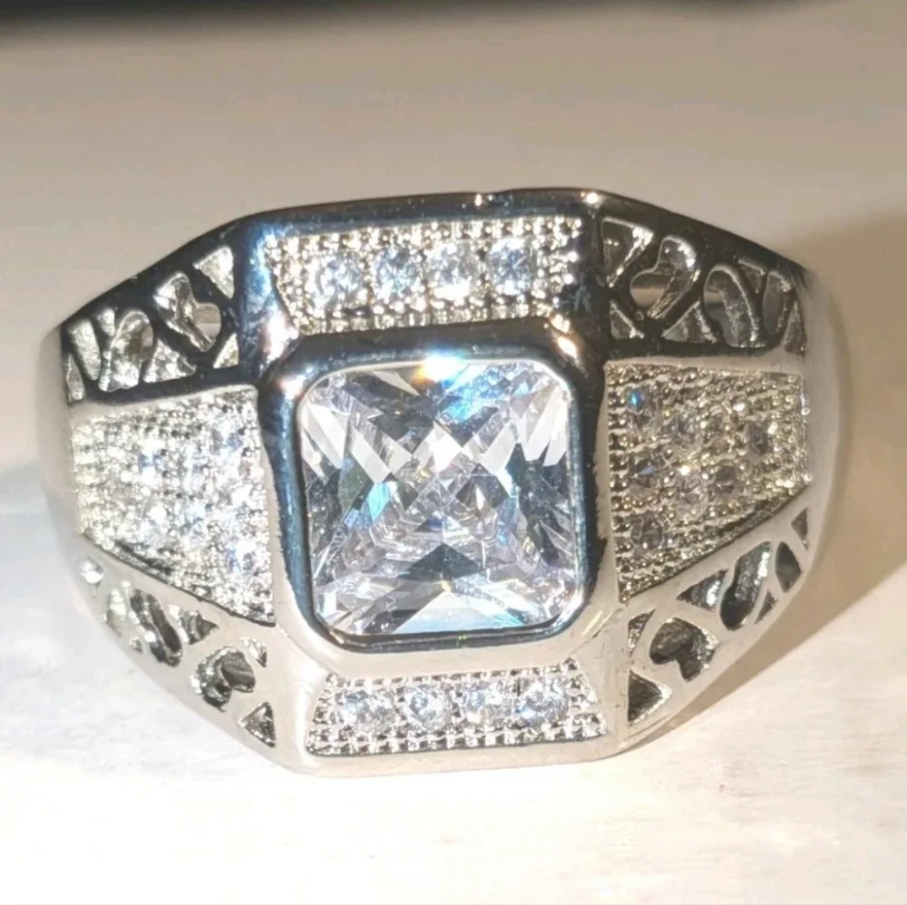 4 Ct Shiny Classic Men's Lab Created Diamond 925 Silver Wedding Band Ring Sz 12